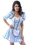 Dear-Lover Women's Tea Party Alice Costume, Large Size Blue