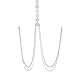 Boosic Vintage Mutli-Layers Flower Hollow Charm Crossover Back Body Chain For Women Silver