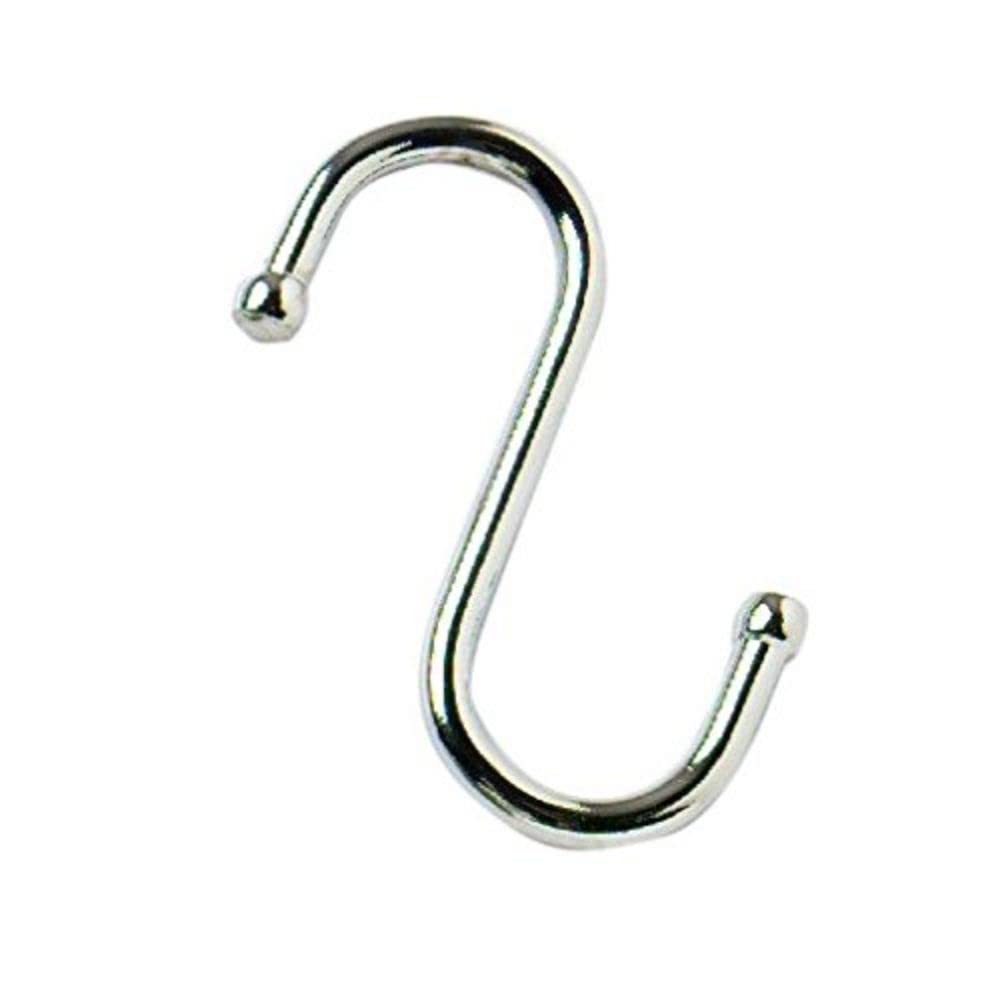 Merriway BH05332 (2 Pcs) Kitchen S-Hook Chromed 75mm - Pack of 2 Pieces