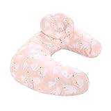 Baby Breastfeeding Nursing Pillow and Positioner,Machine Washable,U Shape Nursing and Infant Support Pillow Bonus Head Positioner(Orange Swan)