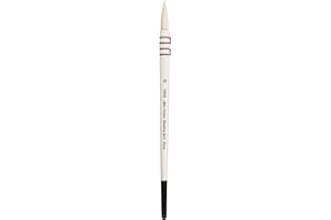 Silver Brush Limited 5325S-20 Silver Atelier Goat Hair Blending Quill Paintbrush for Watercolor, Oil, Acrylic, Gouache, Inks, Dyes, & Heavy Body Paints, Size 20, Short Handle