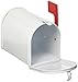 Mini White Tin Mailbox by Century Novelty