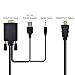 XF TIMES VGA to HDMI 1080P HD Audio TV AV HDTV Video Cable Converter Adapter, 6-Feet with 3.5mm Audio Cable and USB Power Cable