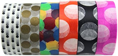 DECORA Set of 6 Japanese Point Washi Masking Tape Collection Premium Value Pack£¬Point01