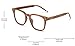 J&L Glasses Vintage Classic Full Frame Wood Grain Unisex Glasses Frame (Wooden, Clear)