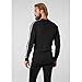 Helly Hansen Men's Lifa Stripe Crew Lightweight Breathable Moisture Wicking Thermal Baselayer, 998 Black - Medium