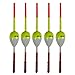 THKFISH Fishing Floats and Bobbers - Balsa Wood Oval Stick and Slip Bobbers (5pcs, 1