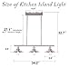 Wellmet 3 Lights Modern Pendant Lighting for Kitchen Island, Farmhouse Chandelier Dining Room Lighting Fixtures Hanging with Brushed Nickel Finish,Chandeliers Height Adjustable for Pool Table (Silver)