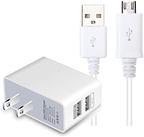 Sony Xperia X / XA / XA Ultra / X Performance Charger - Noot Products 2.1 AMP 2-Port Travel Home Wall Adapter with 6ft Micro USB Charging Cable Cord