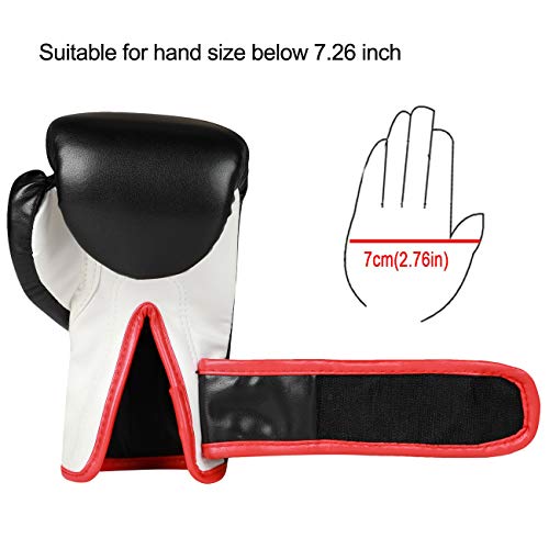 Dtown Boxing Gloves for Kids Age 3 to 7 Years, Sparring Punching Bag Gloves for Boys Girls, 4oz PU Leather (Black)