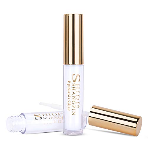 Eyelash Glue 5ml, Eyelash Adhesive Extra Strong Clear Adhesive for False, Strip, Mink Eyelashes, Hypoallergenic, Gentle & Safe for Sensitive Eyes