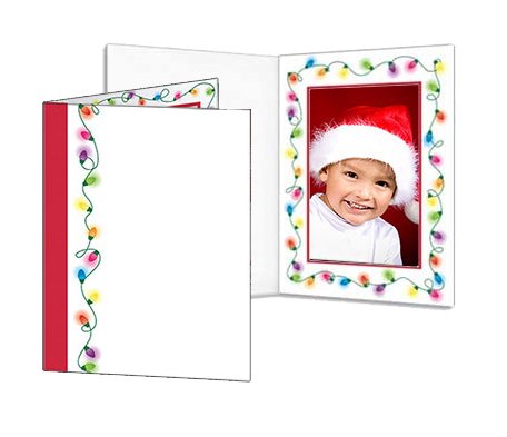 HOLIDAY STRING LIGHTS Photomount Folder 4x6 frame sold in 25's - 4x6