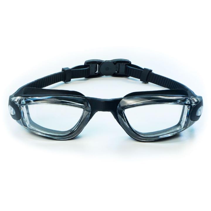 Ioggtser Kids Swim Goggles, Swimming Goggles for Children, Boys, Girls, No Leaking Anti-Fog Pool Goggles with UV Protection 180° Clear Vision (Black)