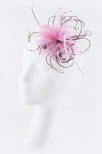 Chic Chelsea Feather Statement Hair Clip (Pink)