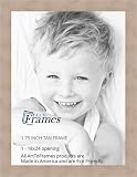 ArtToFrames 18x27 Inch Tan Distressed Wood Picture Frame – 1.75" Wide, Includes Plexiglass & Hanging Kit
