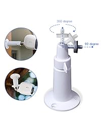 Soporte de metal para cámara Arlo, Arlo Pro, Arlo Pro 2 Soporte de pared ajustable para interiores exteriores compatible con otros modelos de CCTV Cam de seguridad por Dalebox (3 unidades, blanco)