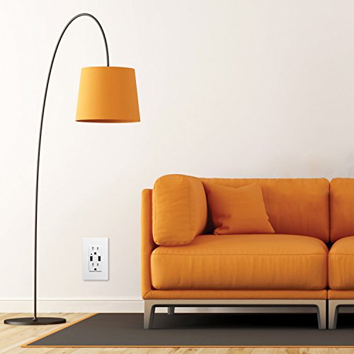 KULED Outlet with USB High Speed Charger 4.8A Charging Capability, Child Proof Safety Duplex Receptacle 15 Amp, Tamper Resistant Wall Socket Plate Included UL Listed KT48, White - Thumbnail 4