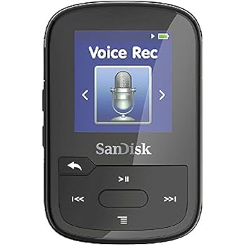 SanDisk Clip Voice MP3 Player and Voice Recorder, 16GB