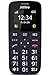Jethro [SC118B] Simple Unlocked Quad-band GSM Senior & Kids Cell Phone, SOS Button, Easy to Use, Light Weight, Large Keyboard [Black Color]