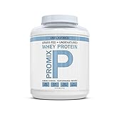 Performance Whey Protein Powder Concentrate - PROMIX Standard 100 Percent All Natural Grass Fed & Undenatured - Best for Optimum Fitness Nutrition Shakes & Energy Smoothie Bowls: Unflavored 5 lb Bulk