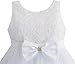 Sunny Fashion Girls' Dress White Pearl Tulle Layers Wedding Pageant Flower Girl