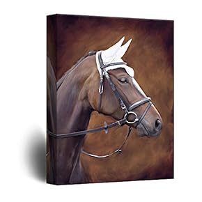 Canvas Wall Art - Red Horse Portrait - Giclee Print Gallery Wrap Modern Home Art Ready to Hang - 12x18 inches