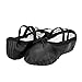 MSMAX Women Ballet Dance Shoes Adult Gymnastic Slippers for Dancing Black 9 M US Women