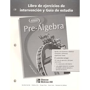 Pre-Algebra, Spanish Study Guide and Intervention Workbook