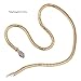 OUMOU Flexible Bendable Snake Jewelry Necklace Gothic Magnetic Choker Necklace - Versatile Can be used as Waistband Bracelet (Gold)