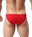 WINDAY Men Briefs Breathable Ice Silk Triangle Bikinis and Briefs D318 XL/US L 4-Pack Red