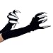 BESTOYARD Halloween Costume Gloves Long Fingernails Black Party Gloves 1 Pair