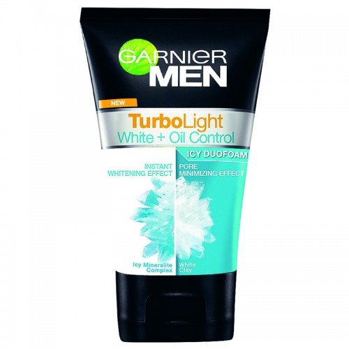 Garnier MEN Turbo Light ICY DUO Foam White and Oil Control Face Wash