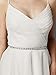 Mariell Crystal Bridal Sash, Rhinestone Wedding Belt for Gowns - Ivory Ribbon