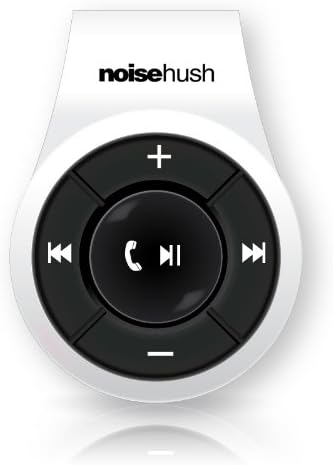 NoiseHush NS560-11978 NoiseHush NS560 Clip-on Bluetooth Stereo Headset - White - Belt Clip - Retail Packaging - White