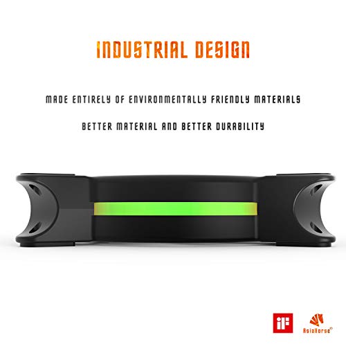 Asiahorse Solar ECLIPSEIII-120mm Three Light Loop RGB Interactive Music Cooling Fan for PC Case,Water Cooling Radiators System(1PACK Without Hub)