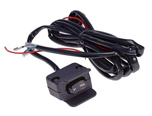 12V Winch Rocker Thumb Switch with Mounting Bracket Handle Bar Control Switch for KFI, WARN, Ramsey, SUPERWINCH, Mile Marker, etc - Thumbnail 3