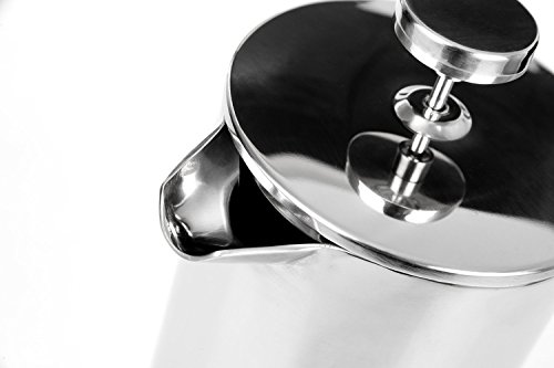 Miuly French Press, Double Wall 18/8 Stainless Steel Coffee & Tea Maker, 1.5L / 50 OZ-Bonus With Two Extra Filter Screens