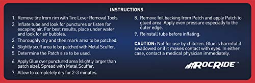 image for RocRide 16-PC Inner Tube Patch Bicycle Repair Kit. Also for Inflatable
