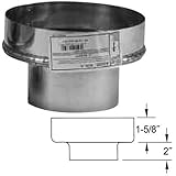 Metalbest 4VP-A8 VP 4" Type L Pellet Pipe to 8" Chimney Adapter, Galvanized