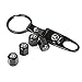 CzlpV Black Car Wheel Tire Valve Caps Tyre Stem Air Caps Keychain Styling For Acura