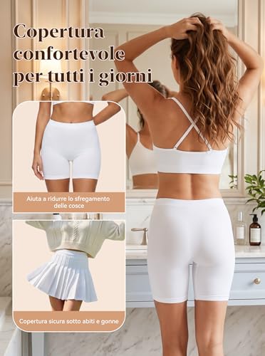LOFIR Women's Anti-Chafing Shorts: Seamless Boxer Underskirts – High Waist Under Skirt and Dress for Yoga Cycling Summer