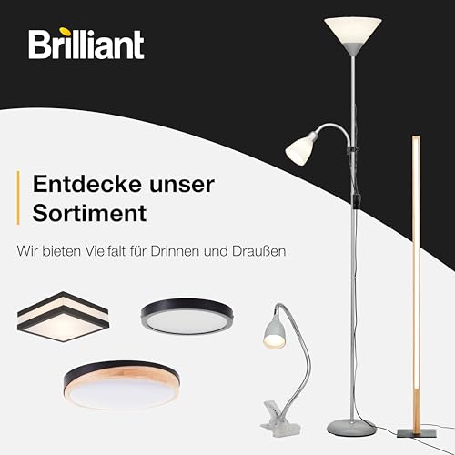 Brilliant Vessa Bogenstandleuchte 1 x E27 max. 60 W White/Chrome 92940/75