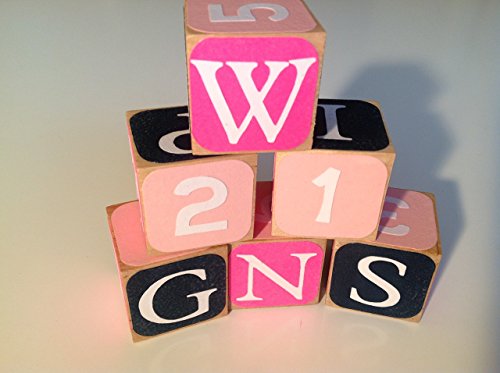 pink wooden blocks