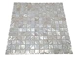 Vogue Tile Oyster Mother of Pearl Square Shell Mosaic for Kitchen Backsplashes, Bathroom Walls, Spa Tile, Pool Tile