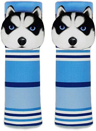 Soft Velvet Husky Cartoon Dog Car Driver Passenger Safety Seat Belt Pad