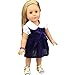 Shero 12 - 16 Inches Doll's Clothes Velvet Dress Fits American Girl Doll and other Dolls (PURPLE)