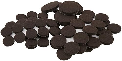 Self-Stick Furniture Round Felt Pads for Hard Surfaces, 48 Piece