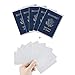 Owfeel 5pcs Frosted Plastic Passport Cover Passport Protector+10pcs Clear Plastic ID Credit Card Holder