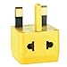 Yubi Power USA to UK Plug Adapter 2 in 1 Universal Travel Adapter with 2 Universal Outlets - Yellow 2 Pack - Type G for United Kingdom, England, Hong Kong, Ireland, Scotland, and More