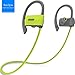 Heiyo Wireless Sport Bluetooth Headphones, In-Ear Fit Earhook Secure IPX4 Sweatproof Earphones with Mic and 7-Hour Playing Time for Running,Gym and Outdoor Sports-Green